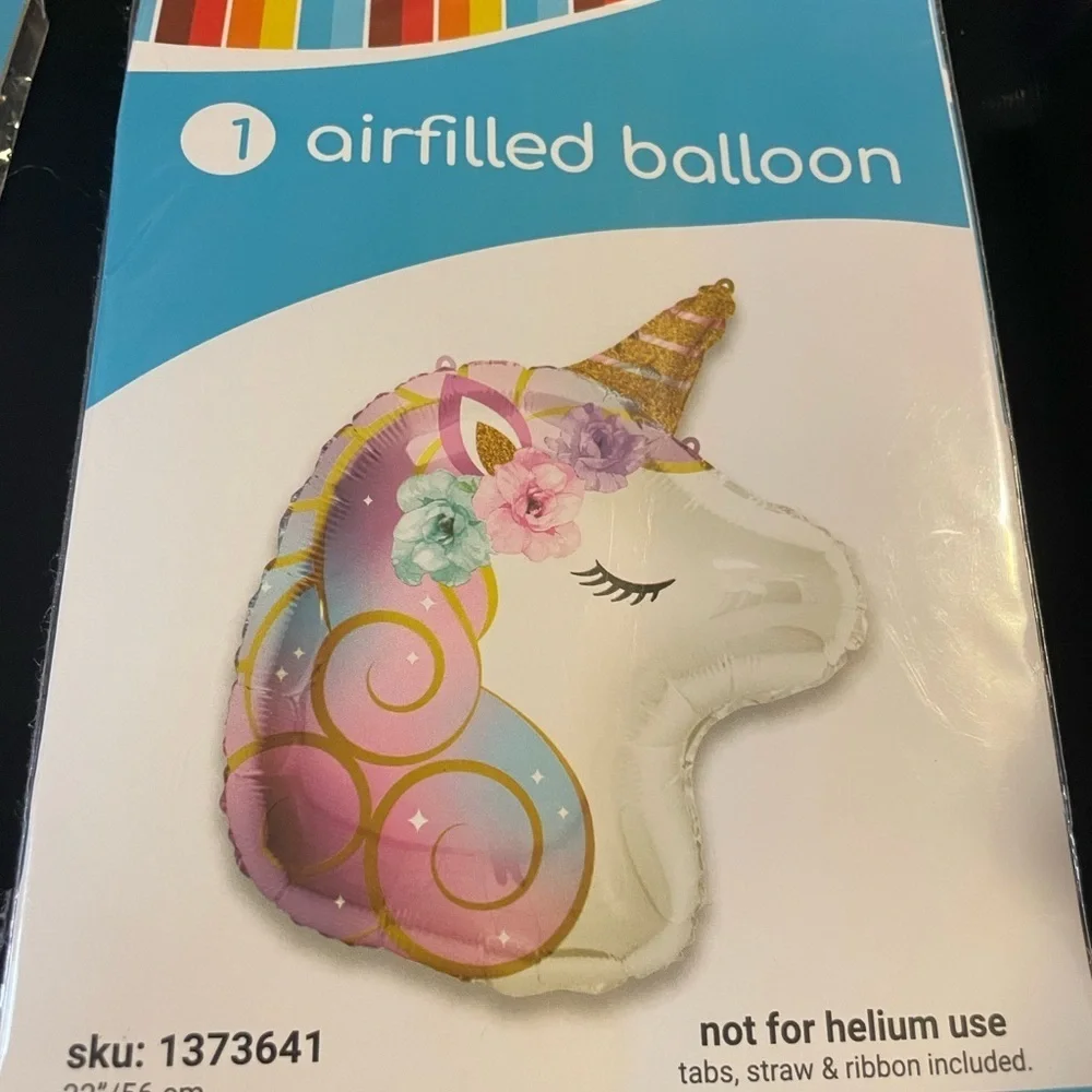 Unicorn Balloon Party Kit with Honeycomb Decor